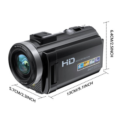 Compact HD Digital Camera with Flip Display, Full HD Video Capture – Black