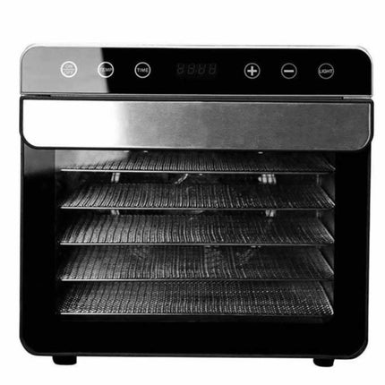 6-Tray Stainless Steel Food Dehydrator 700W with Digital Control Panel, 24-Hour Timer & Adjustable Temperature (30–85°C)