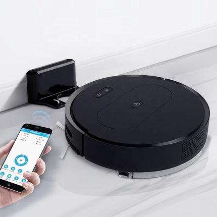 Rechargeable Smart Robot Mop Vacuum Gyro Navigation Auto Charging