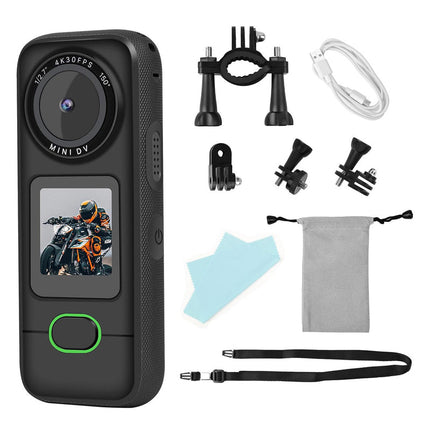 Rechargeable 4K Action Camera with Anti-Shake WiFi and 1.4-Inch Rotating Screen