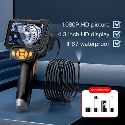 Handheld Inspection Borescope Camera with 4.3-Inch Screen & 5.5mm Waterproof Lens
