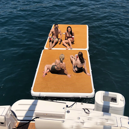 Inflatable Floating Water Platform 240 × 182 × 20cm – Heavy Duty PVC Swim Dock Raft