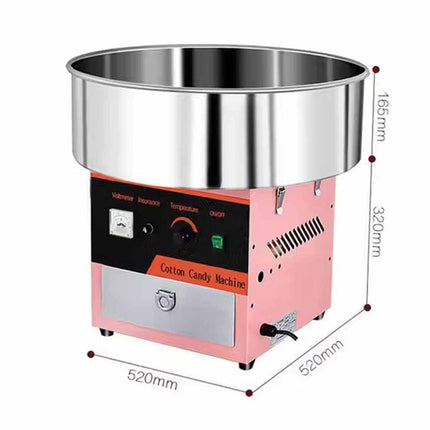 Compact Tabletop Cotton Candy Maker Commercial-Grade with Fast Sugar Spinning Operation