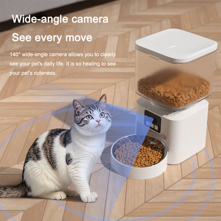 Smart Automatic Pet Feeder 4.5L with Camera, App Control and Scheduled Feeding