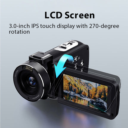 Compact HD Digital Camera with Flip Display, Full HD Video Capture – Black