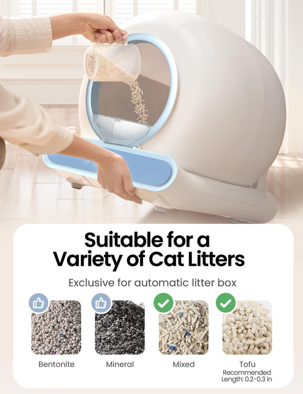 Smart Automatic Self-Cleaning Cat Litter Box 65L with App Control – Ideal for Multi-Cat Homes