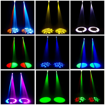 60W LED Moving Head Light with 8 Gobos, RGBW Colour Effects & Remote – DJ, Party & Stage Lighting