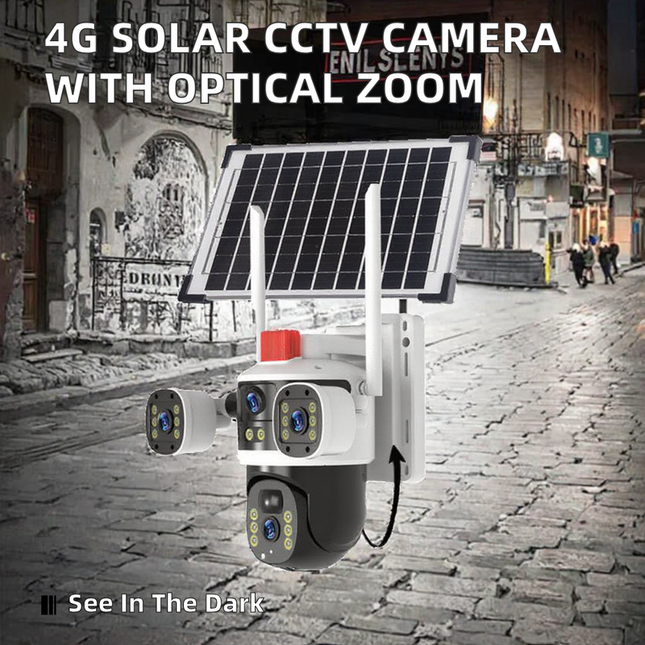 6MP Dual-Lens Wireless Solar Security Camera with 350° Pan, 90° Tilt and Two-Way Audio