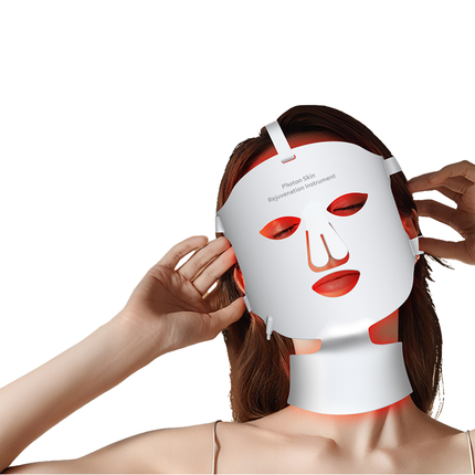 USB Rechargeable Red & Near Infrared LED Facial Mask for Skin Rejuvenation and Collagen Support