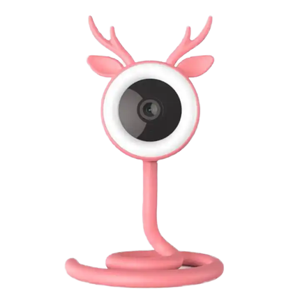 Smart Indoor WiFi Camera HD 720p with Two-Way Audio Night Vision and App Control Pink