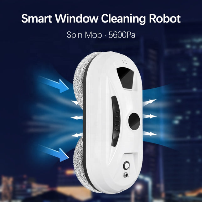 Cordless Window Cleaning Robot with Smart Spray, App Control & 5600Pa Suction