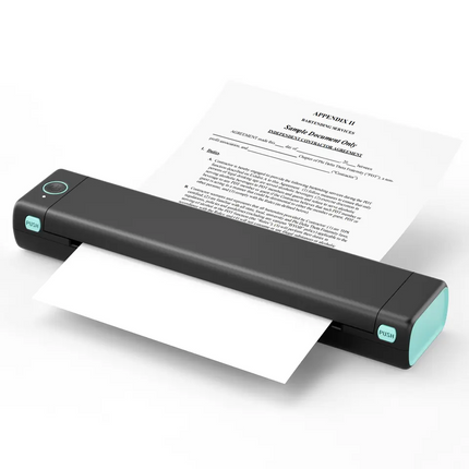Portable A4 Thermal Printer with 1200mAh Battery, 203 DPI High-Resolution Compact Printing