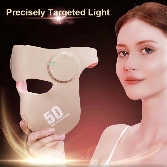 Portable LED Light Therapy Face Mask with Silicone Design and Rechargeable Battery