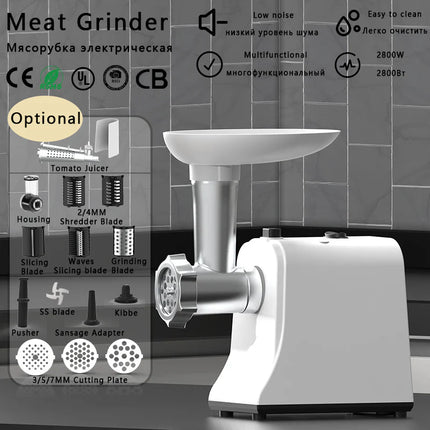 Electric Kitchen Food Grinder for Meat & Sausages – High-Efficiency Home Mincer with 2L+ Bowl