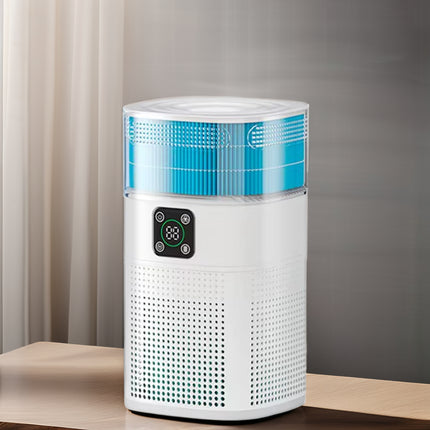 Portable Air Purifier 12W with 70m³/h CADR, 3 Speeds & 8-Hour Timer