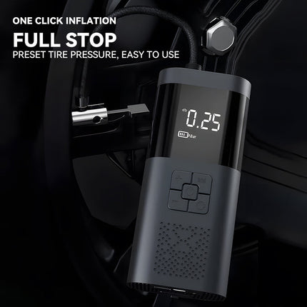 Mini 12V Car Jump Starter 400A with Tyre Inflator & Cordless Power Bank