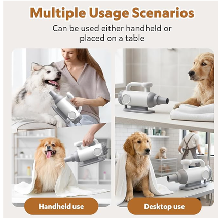 Portable Pet Grooming Dryer Vacuum with Hair Collection for Dogs, Cats & Small Animals