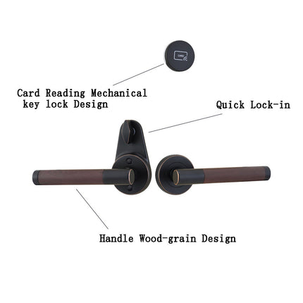 Electronic RFID Door Lock with Stainless Steel Latch, Audit Log & Emergency Key Access