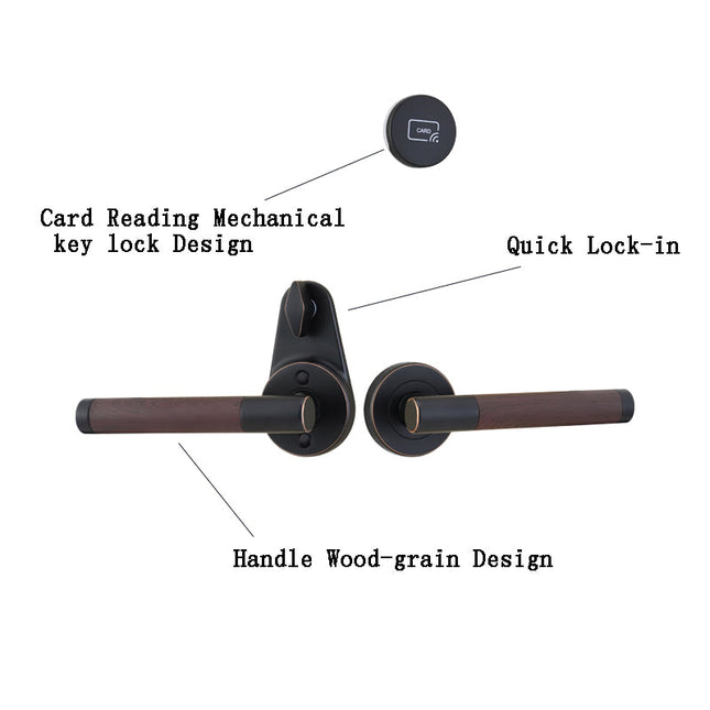 Electronic RFID Door Lock with Stainless Steel Latch, Audit Log & Emergency Key Access