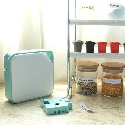 Portable Thermal Transfer Label Printer 203 DPI with 1200mAh Battery & 9–12mm Tape Support