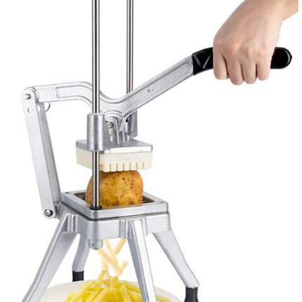 Heavy Duty Vertical Potato Chip and French Fries Cutter for Commercial Kitchens Stainless Steel