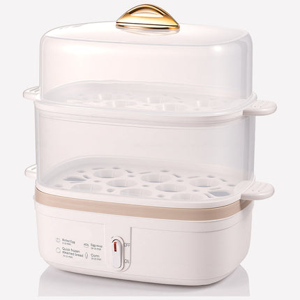 Electric Egg Boiler for 6 Eggs with Single Layer Design and Automatic Quick Cooking