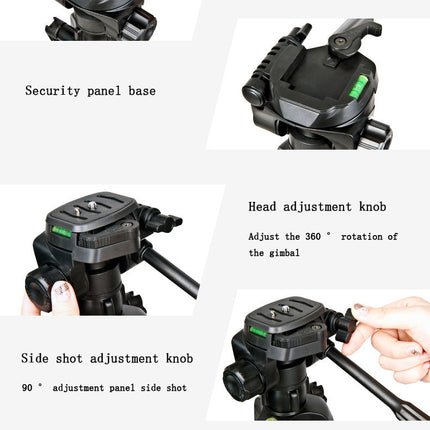 Lightweight Travel Tripod for DSLR & Smartphones – 3-Segment Aluminum Stand with Flip Locks