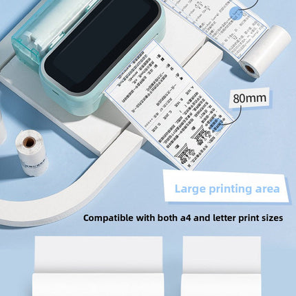 Portable Bluetooth Thermal Printer with 2200mAh Battery and 20mm/s Printing Speed