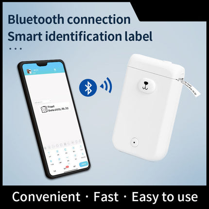 Portable Thermal Label Printer with Auto Label Detection, Bluetooth, 1200mAh Rechargeable Battery
