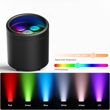 Portable RGBWA UV LED Par Light 6x18W Rechargeable Battery for Events Venues