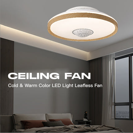 Bladeless LED Ceiling Fan with 3000lm Light, 5.7m/s Airflow & HEPA 11 Filter