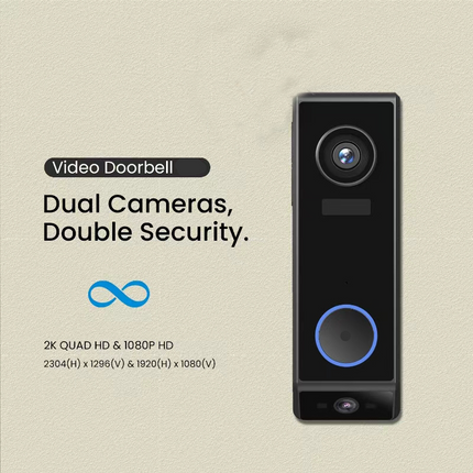5MP Dual Lens Wireless Video Doorbell Camera with 2-Way Audio, PIR Motion Detection & Night Vision