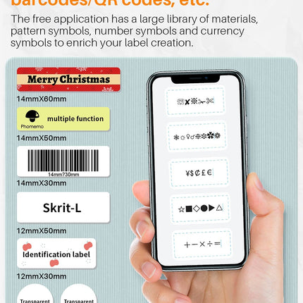 Portable Thermal Label Printer with 1200mAh Rechargeable Battery, 203 DPI Wireless Label Maker