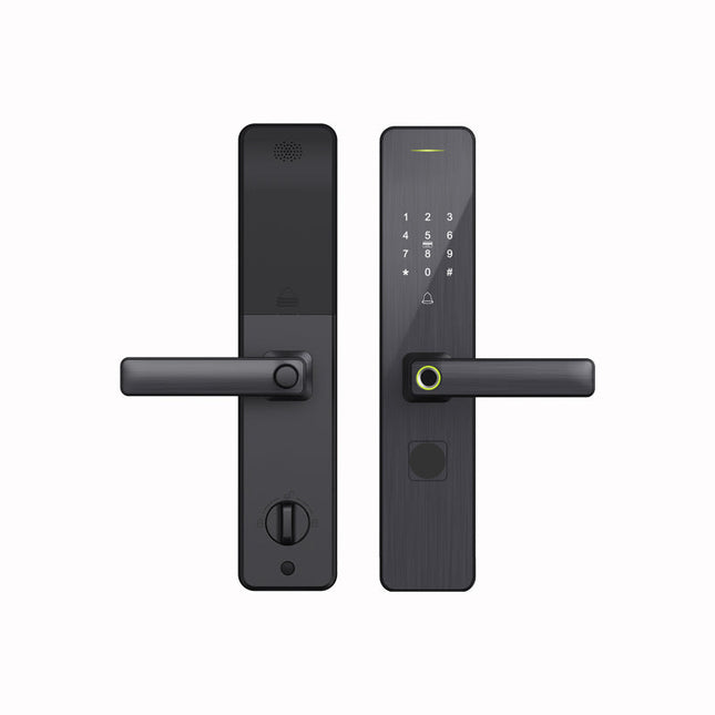 Keyless WiFi Fingerprint Door Lock with RFID Card, Password & Mechanical Key, Fits 38-100mm Doors