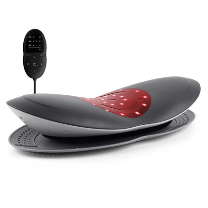 Rechargeable Lumbar Massager with Heat Vibration and Light Relaxation for Lower Back Relief