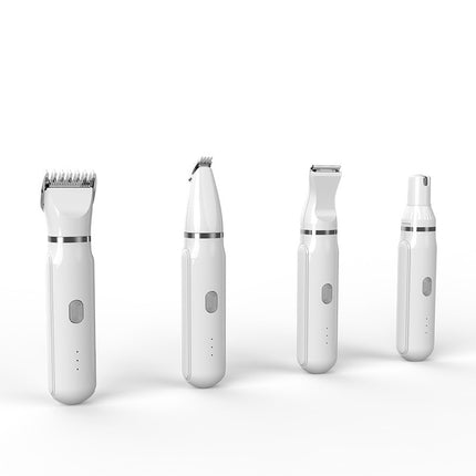 Portable USB Rechargeable 4-in-1 Dog & Cat Grooming Clippers with Nail Grinder and Precision Trimmer