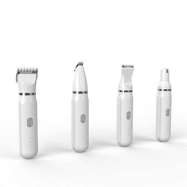 Portable USB Rechargeable 4-in-1 Dog & Cat Grooming Clippers with Nail Grinder and Precision Trimmer