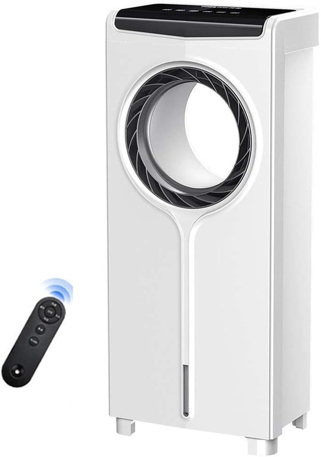 Portable 4L Water-Cooled Air Cooler Tower Fan with 360° Rotation & Timer