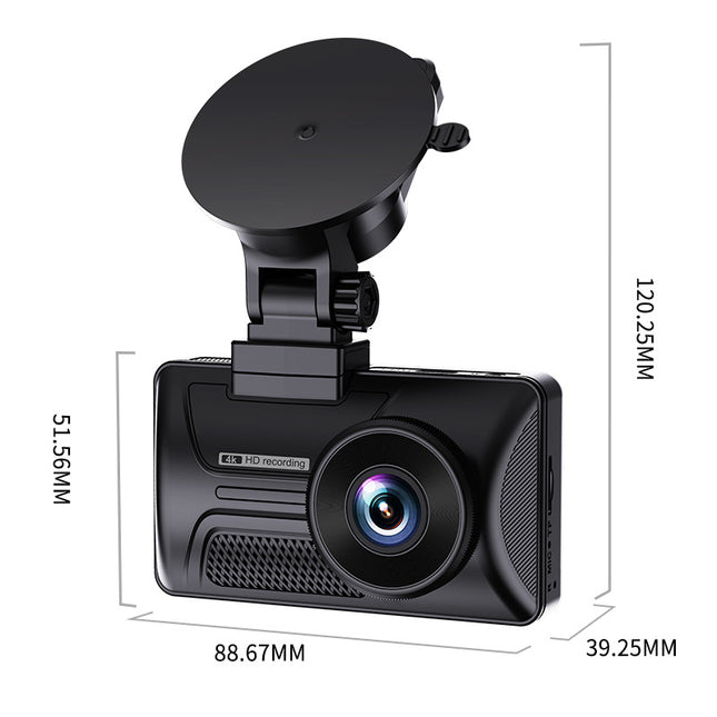 Portable Dual 4K Car Dash Camera with Front & Rear Recording, WiFi, ADAS, Parking Monitor & 3" IPS