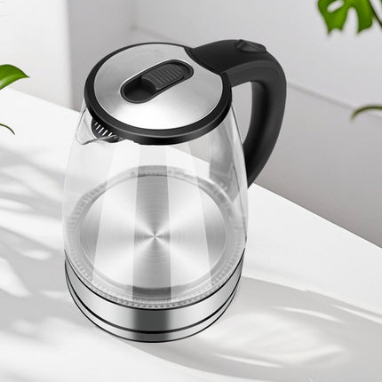 Portable 2.0L Cordless Electric Kettle 1500W Fast Heating, 220V, Black Water Boiler