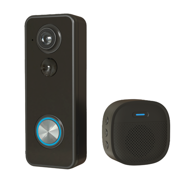 Rechargeable Wireless Video Doorbell with IP65 Weatherproof Design, 2-Way Audio & Instant App Alerts