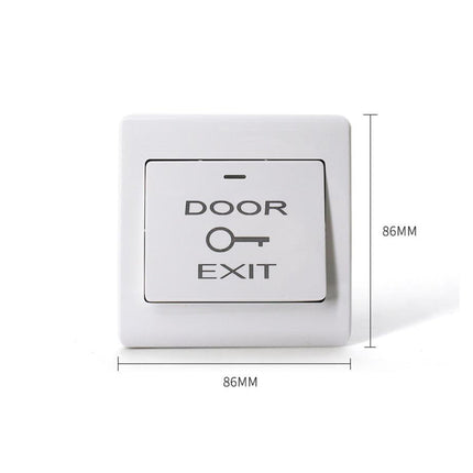 Access Control Exit Button Switch with NO/COM Relay DC12-36V Flame Retardant Panel
