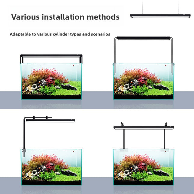 LED Aquarium Plant Light with RGB+UV Spectrum and App Control for Fish Tanks