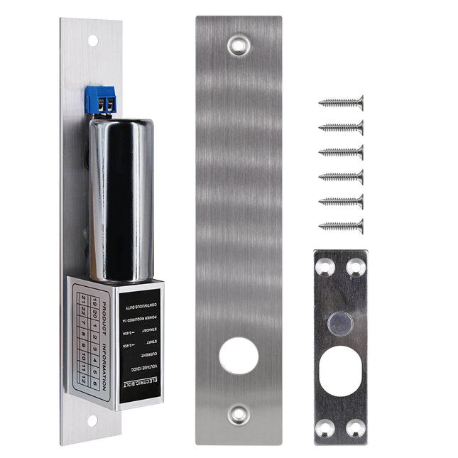 12V DC Electric Bolt Lock Access Control Door Lock for Glass, Aluminium & Wooden Doors