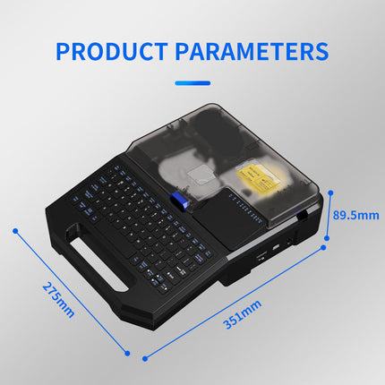 Portable Thermal Transfer Label Printer with 300 DPI Print Resolution and Multi-Material Support