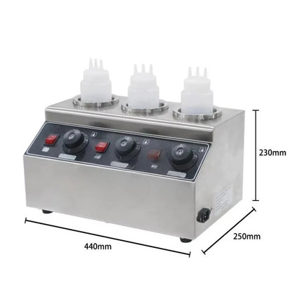 Commercial Squeeze Bottle Warmer with Adjustable Temperature Control 240W