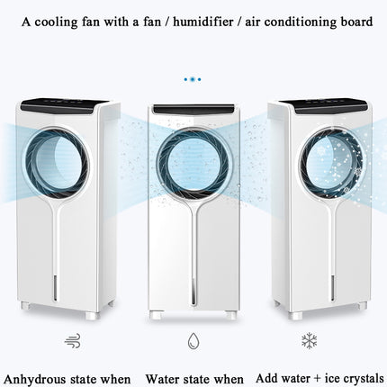 Portable 4L Water-Cooled Air Cooler Tower Fan with 360° Rotation & Timer