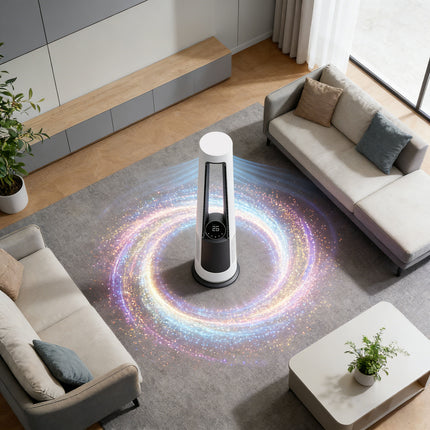 Bladeless Tower Fan 39-Inch with 12 Speed Levels, 70° Oscillation and Timer