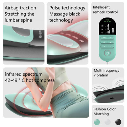 Rechargeable Waist Massager Belt with Adjustable Air Pressure and Pulse Massage