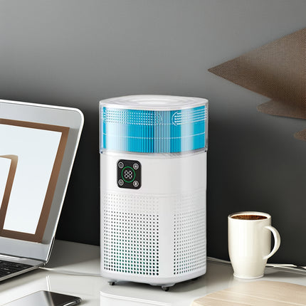 Portable Air Purifier 12W with 70m³/h CADR, 3 Speeds & 8-Hour Timer